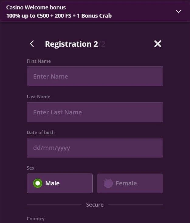 Malina Casino sign up 2