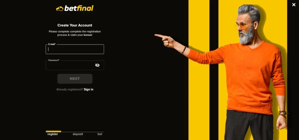 betfinal registration 1
