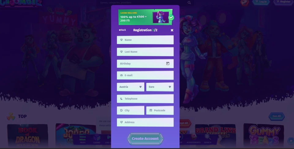 Casombie Casino Registration Bonus