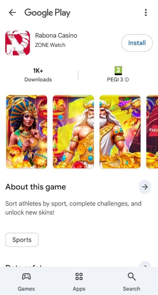 Rabona casino app in play store