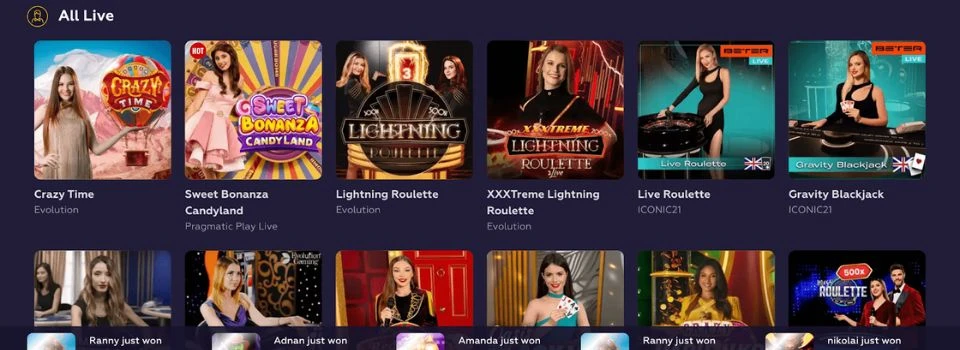 playfina live games library
