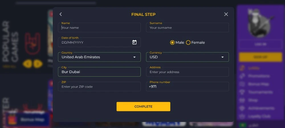 rollingslots sign up 2 step