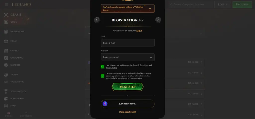 legiano registration 1