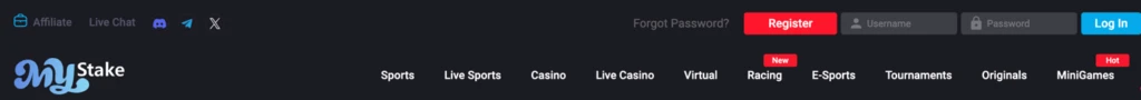 mystake casino sign up button