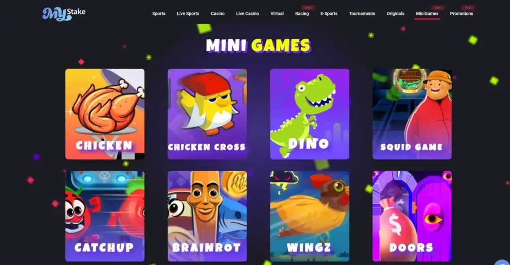 mini games at mystake